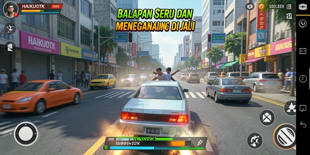 Tampilan seru dari balapan HAIKUOTK yang mendebarkan.
