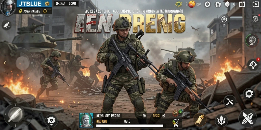 Tampilan gameplay JTBLUE yang seru dan penuh aksi.