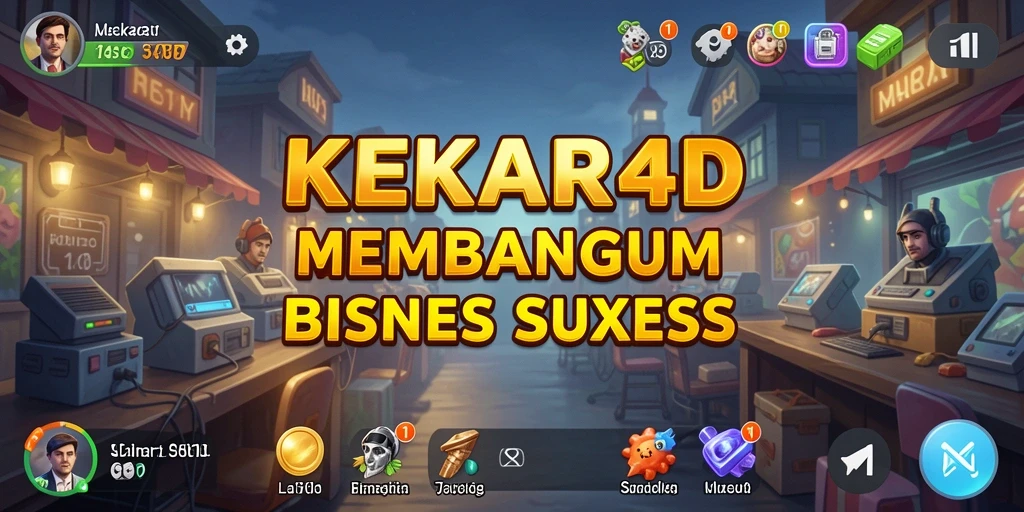 Screenshot gameplay KEKAR4D menunjukkan pengelolaan bisnis yang dinamis.