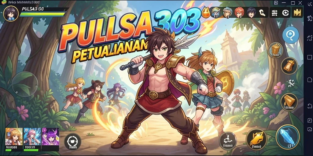 Tampilan gameplay PULSA303 yang penuh warna dan dinamis.