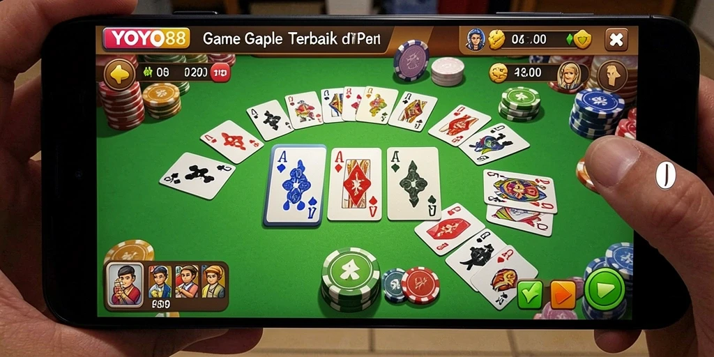 Tampilan gameplay YOYO88 yang seru dan interaktif pada saat bermain Gaple.